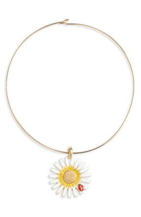 Kenneth Jay Lane Daisy Wire Necklace in Gold at Nordstrom