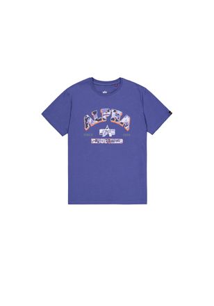 Alpha Industries T-Shirt ALPHA INDUSTRIES College Camo T-Shirt, Herren, Gr. XL, night lila, Obermaterial: 100% Baumwolle, Shirts T-Shirt