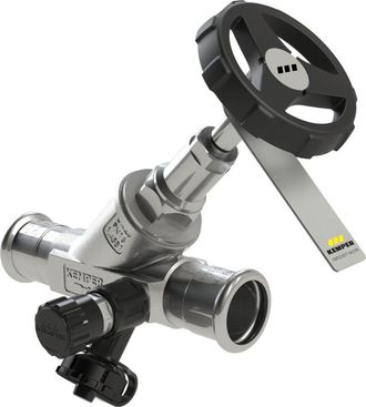 Kemper Kemper Niro V&aacute;lvula De Corte De Paso Recto, Con V&aacute;lvula De Vaciado, Mapress, Figura 073 01, Dn 40, 0730104000
