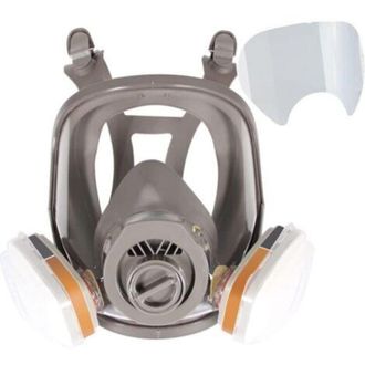 OEM M&aacute;scara Respiratoria Facial Completa 6800, Casco Protector Facial Para Pintura, Vapores Org&aacute;nicos Y Polvo, Dos Tipos De Conectores - Crezuo