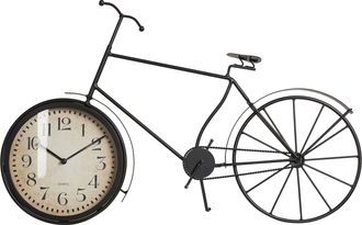 Beliani Beliani - Reloj De Metal Negro 37 Cm Metal Forma De Bicicleta Mesa Moderno Lillo