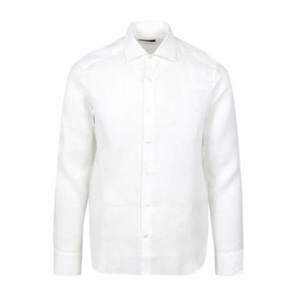 Herno Overhemden, Heren, Wit, S, Casual Shirts