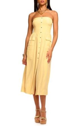 Ramy Brook Blair Strapless Midi Dress in Butter at Nordstrom Rack, Size X-Small