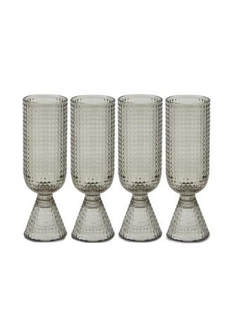 Pols Potten Rooftop champagne glasses (set of four) - unisex - glass - One Size - Grey