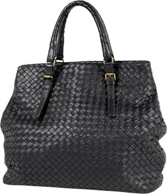 Bottega Veneta Black Leather Tote Bag (Pre-Owned)