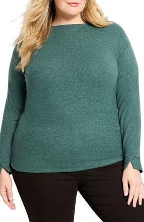 Nic+Zoe Everyday Easy Cozy Knit Top in Dark Pine at Nordstrom Rack, Size 1 X