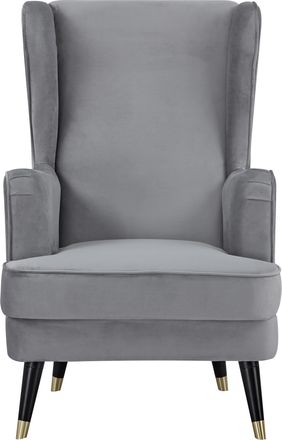 HOME AFFAIRE Ohrensessel »ZILLER, TV-Sessel, frei im Raum stellbar, in Cord und Samtvelours,« Holzfüsse mit dekorativen Metallhülsen, Traumhafter Relaxsessel