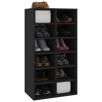 Berkfield Home Shoe Rack Black 54x34x100.5 cm Engineered Wood