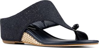 Donald J Pliner Toe Loop Wedge Sandal in Navy at Nordstrom Rack, Size 7.5