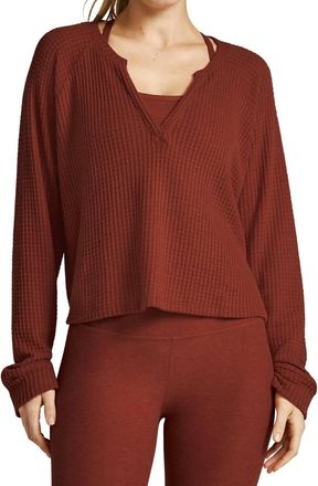 Beyond Yoga Free Style Pullover In Red Sand
