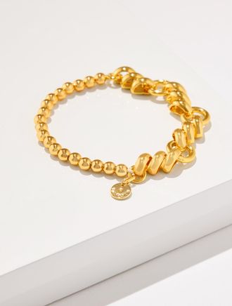 Talbots Tri Links Bracelet - Gold - 001 Talbots