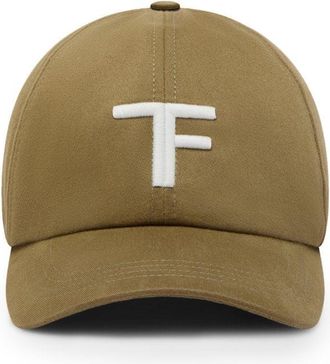 Tom Ford CANVAS & LEATHER TF CAP Size: L, colour: KHAKI