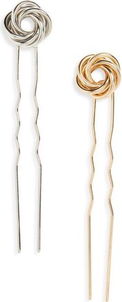 Tasha 2-Pack Hair Pins in Gold/silver at Nordstrom