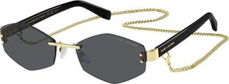 Marc Jacobs Marc 496/S AIR Zonnebril - unisex - Zonnebrillen - Zwart - 57 MM - Accessoires