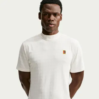 Nike Mens Club Rules Aero-FIT Mock-Neck Top in White | IU0800-133