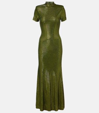 Self Portrait Abito lungo in mesh