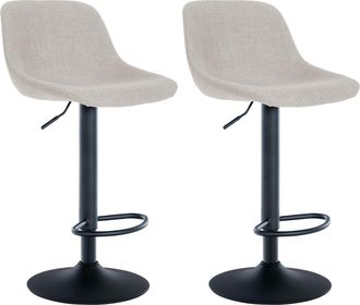 Clp Clp - Set De 2 Taburetes De Bar Loft Crema Tela