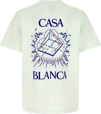Casablanca Celestial Pyramid Flock-Printed T-shirt - Mint