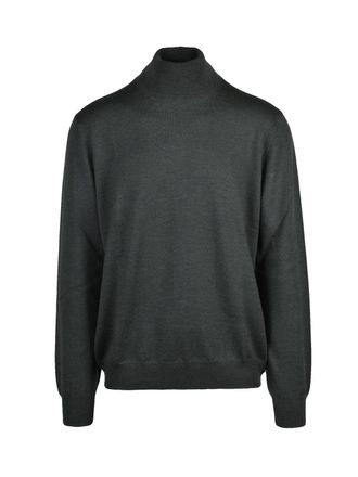 Gran Sasso Crew Neck Sweater in 100% Virgin Wool with Ribbed Finishing
