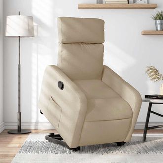vidaXL Vidaxl - Sill&oacute;n Reclinable Elevable De Tela Color Crema