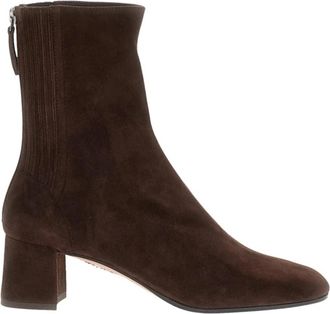 Aquazzura Saint Honor&eacute; Bootie 50 - Dames - Laarzen met Hak - Bruin - 37 1/2 EU - Leer - Schoenen