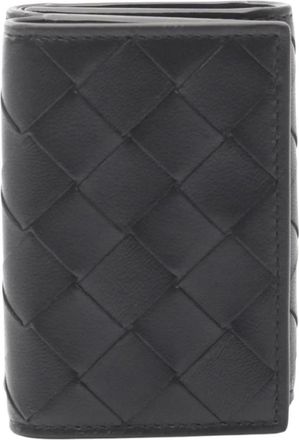 Bottega Veneta Pre-owned Wallets, female, Black, Size: ONE SIZE Pre-owned Vintage Intrecciato Leather Bi-Fold Wallet