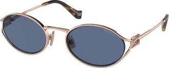 Miu Miu Ovale Zonnebril - Dames - Zonnebrillen - Roze - 54 MM - Accessoires