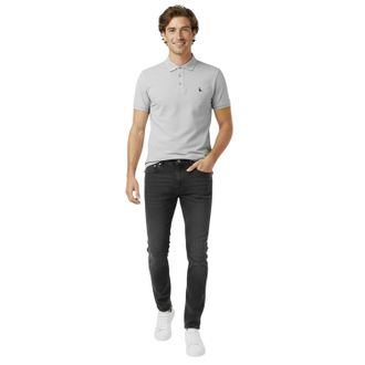 Jack Wills Klassiek poloshirt voor heren met geborduurd logo (Grijze Mergel)