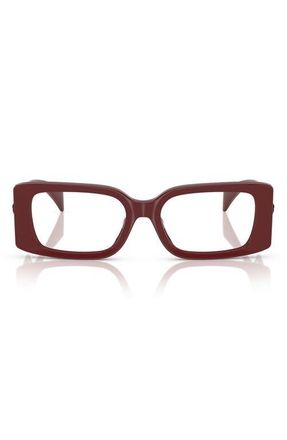 Versace 51mm Rectangular Optical Glasses in Bordeaux at Nordstrom