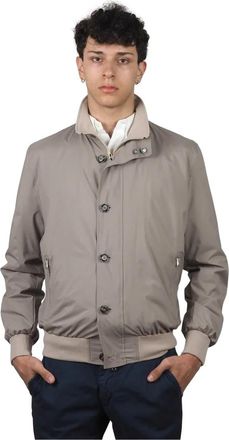Barba Lichte beige herenjas - technische stof - Heren - Zomerjassen - Grijs - 2XL - Polyester - Jassen