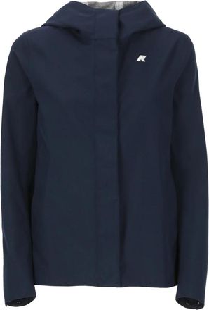 K-Way Blauwe Hoodie met Logo - Dames - Winterjassen - Blauw - XL - Jassen