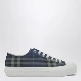 Burberry Blue Check cotton sneakers