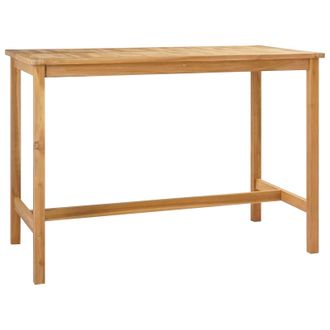 vidaXL Mesa De Bar Natural 150 X 75 X 105 Cm Madera De Teca Maciza Vidaxl