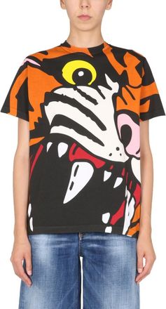Dsquared2 Multicolor Graphic Crew Neck T-Shirt