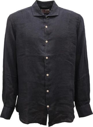 MC2 Saint Barth Pamplona Linnen Shirt - Heren - Casual Overhemden - Blauw - L - Linnen - Overhemden
