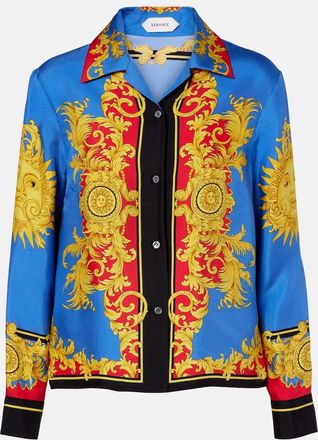 Versace Printed silk twill shirt