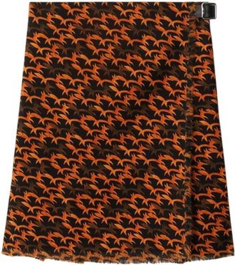 Burberry Fox Pattern Wool Kilt, Brand Size 10 ( US Size 8 )