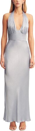 Shona Joy La Lune Plunged Halter Midi Dress