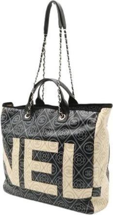 Chanel Pre-owned Camellia Shoulder Tote - Dames - Vintage Shopper - Zwart - ONE Size - Leer - Vintage