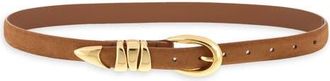 Madewell Triple Keeper Suede Belt in Dried Acorn Suede at Nordstrom, Size X-Large