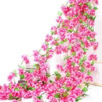 OEM Guirnaldas Artificiales De Flores De Cerezo, Plantas Colgantes, Guirnaldas De Seda, Flores De Cerezo Artificiales Para El Hogar, Jard&iacute;n, Valla, Decora