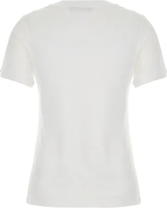 Dolce & Gabbana Womens Cotton Logo Patch T-Shirt White T-Shirts & Jerseys