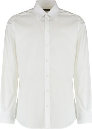 Dolce & Gabbana White Solid Regular Shirt