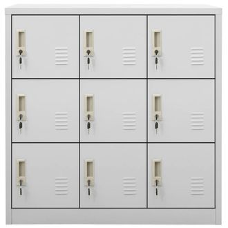 Berkfield Home Locker Cabinets 5 pcs Light Grey 90x45x92.5 cm Steel
