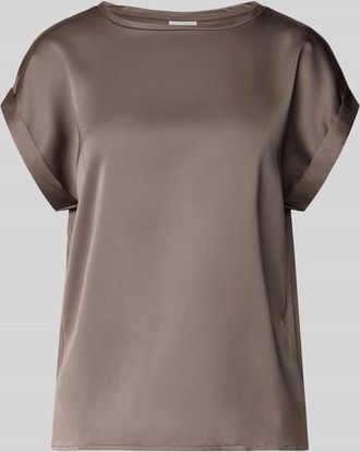 Vila T-Shirt aus Satin Modell ELLETTE in Beige, Gr&ouml;&szlig;e 34