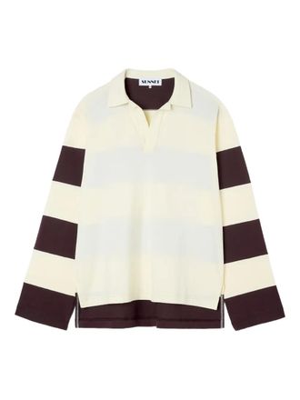 Sunnei T-shirt a righe con maniche lunghe - Giallo