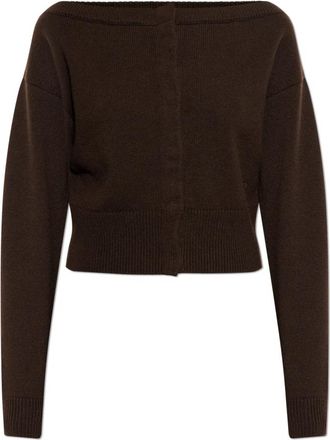 Tom Ford Zachte Cashmere Open-Neck Shrunken Cardigan - Dames - Cashmere truien - Bruin - S - Truien & Vesten