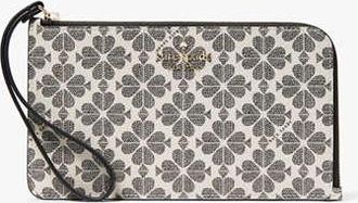 Kate Spade New York Lucy Spade Flower Medium L-Zip Wristlet