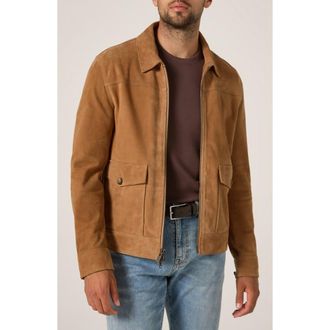 7 Diamonds Suede Flight Jacket in Camel at Nordstrom, Size Xx-Large