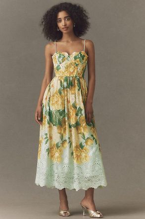 BHLDN Blooming Bustier Maxi Dress